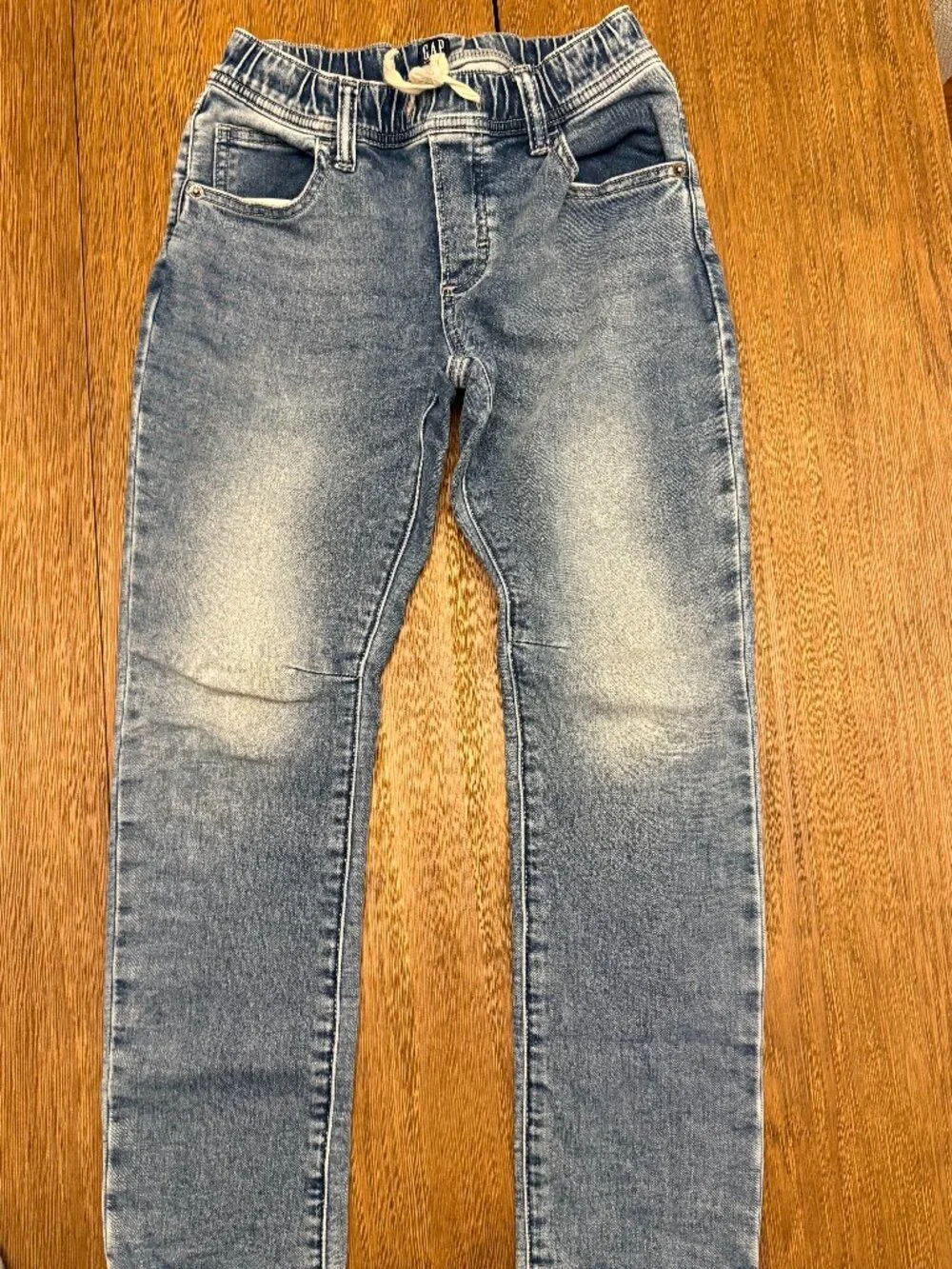 GAP Kids Boys Pull-On Denim Jogger Jeans Blue Size M Drawstring Waist